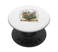 Considera come i fiori selvatici crescono versetto biblico cristiano PopSockets PopGrip Adesivo