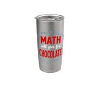 Consigli matematici divertenti per il cioccolato che dice sarcastico Bicchiere termico in acciaio inox doppia parete