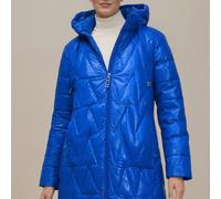 Consigliato di acquistare una taglia in più - Cappotto imbottito lungo con cappuccio da donna, giacca calda da esterno con tasche multiple, capo di moda essenziale per l'inverno e il freddo L,M,S,XLCo