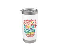 Consigliere scolastico Lo studente è il mio perché Bicchiere termico in acciaio inox doppia parete