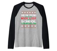Consigliere Scolastico Ugly Christmas Design - Funny Counselors Maglia con Maniche Raglan