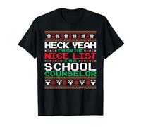 Consigliere Scolastico Ugly Christmas Design - Funny Counselors Maglietta