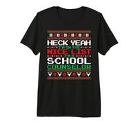 Consigliere Scolastico Ugly Christmas Design - Funny Counselors Maglietta Premium