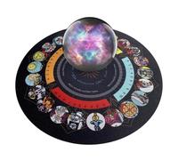 Consiglio di divinazione - Pendolo di Gomma di Carta pendolo | 22 cm Rituale Mat, Uso dei Tarocchi e dell'Altare | Piatto divinatiion in Stile Waite classico | Forniture spir