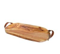 Consiglio di Servire Legno D 'ol Ivo Tagliere con Manico Come Fascia Cuoio