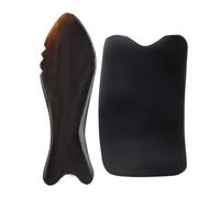 Consiglio Gua Sha 2 pezzi Gua Sha Board portatile in corno di bue, raschietto per il viso, massaggio al collo, sollievo dal dolore muscolare, strumento Gua Sha per viso/collo, ecc. Strumenti Gua Sha