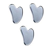 Consiglio Gua Sha 3 pezzi in acciaio inossidabile Guasha Board raschietto viso Trigger Point massaggiatore piastra raschiante per viso/caviglia/collo/raschiamento muscolare Strumenti Gua Sha