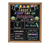 Consiglio per il giorno di scuola, consiglio di amministrazione per il e l'ultimo giorno di scuola, targhetta riutilizzabile per l'inizio della scuola, 25,4 x 30,5 cm