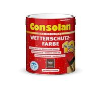 Consolan Vernice resistente alle intemperie, 2,5 litri, marrone scuro, n. 205