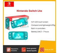 Consolas Nintendo Switch Lite - 32GB Batería 3570mah 5.5'' Compatto e leggero Controller integrati Giochi compatibili