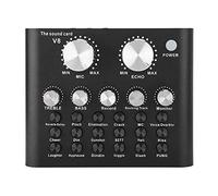 console audio， Mixer audio professionale, scheda V8 Live con effetti e cambia voce, dispositivo mixer Bluetooth for streaming live