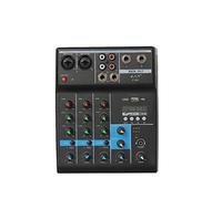 console audio， Mixer Bluetooth a 4 canali o console for DJ, mixer audio USB, con effetto riverbero, scheda