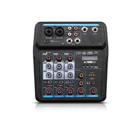 Console audio mixer stereo, Live Mixers DJ Sound Controller Interface con unità USB for la registrazione al computer 4/6 canali Studio Audio Mixer Professionale e Principianti, 6 Canali(4 Channel)