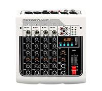 Console audio mixer stereo, Mixer audio 6 canali DSP USB scheda audio interfaccia console con Bluetooth 48V Phantom Power registrazione su PC