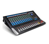Console audio mixer stereo, Mixer audio for DJ a 8 canali con equalizzatore a 3 bande, interfaccia di registrazione USB, Bluetooth, alimentazione Phantom a 48 V, ideale for streaming live, 12 canali(1
