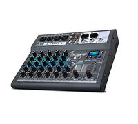 Console audio mixer stereo, Mixer audio professionale a 6 canali con alimentazione a 48 V e 16 tipi di effetti di riverbero, amplificatore di potenza digitale integrato Mixer DJ Bluetooth