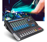 Console audio mixer stereo, Mixer DJ professionale a 8 canali con 24 effetti DSP, USB, Bluetooth, alimentazione a 48 V for la registrazione in studio e il gioco, espande l'effetto spaziale del suono