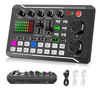 console audio， Scheda audio e interfaccia con 16 effetti mixer cambia voce, attrezzatura for studio di produzione for streaming/podcasting