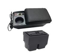 console centrale auto Per Ford Per Fiesta MK7 2009-2017 Accessori Retrofit Interni Scatola Portaoggetti A Doppio Strato Bracciolo Auto(W3 Fastcharging)
