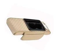 Console Centrale Bracciolo Bracciolo Universale Per Console Centrale Auto Con Cuscino Multifunzionale In Pelle PU Con Portabicchieri E Scatola Per Fazzoletti Poggia Braccio(Orange)