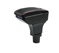 Console Centrale Bracciolo Per Fiat 500 Bracciolo Centrale Contenitore Contenuto Bracciolo Gomito Con Portabicchieri Posacenere USB Poggia Braccio(Double USB Beige)