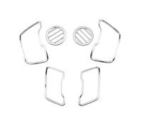 Console Centrale Decor Auto AC Copertura Adesivo Trim Aria Condizionata Interni ABS Cromato CON GUIDA A SINISTRA Per Kia Per SPORTAGE Per SL R 3 2012 2011 2014 2015 2013 Pannello Console Centrale(6Pcs