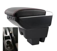 Console Centrale per Auto per Rapid 2013-2018, Box bracciolo per Auto, Box bracciolo per Console Centrale per Auto, Box bracciolo rialzato a Doppio Strato con portabicchieri e USB, C
