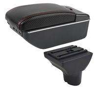 Console Centrale Scatola Per Seat Per Ibiza 6j Per Ibiza 6L Bracciolo Box Centrale Contenuto Scatola Di Immagazzinaggio Interfaccia Levier Pomello Del Cambio Copertura(B Red Line 7 Usb)