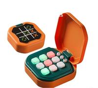 Console da gioco digitale portatile Tic-Tac-Toe in ABS con interfaccia intuitiva, design compatto e leggero per viaggi e attività all'aperto (arancione)