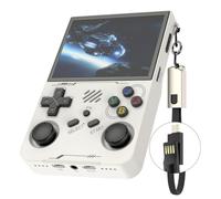 Console da gioco portatile retrò, console di gioco portatile retrò, tra cui più di 15.000 tipi di giochi, design doppio joystick 3D, supporta il risparmio Wi-Fi online (bianco)
