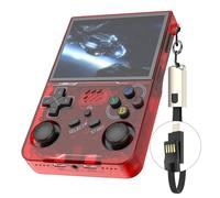 Console da gioco portatile retrò, console di gioco portatile retrò, tra cui più di 15.000 tipi di giochi, design doppio joystick 3D, supporta il risparmio Wi-Fi online (rosso)