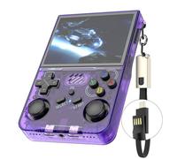 Console da gioco portatile retrò, console di gioco portatile retrò, tra cui più di 15.000 tipi di giochi, design doppio joystick 3D, supporta il risparmio Wi-Fi online (viola)