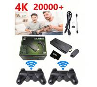Console da gioco retrò per decorazione natalizia domestica, console da gioco senza fili 4K dual con telecomando, controller di giochi classici retrò con 128G di spazio di archiviazione, gamepad compat