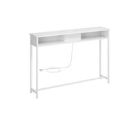 Console da tavolo - HELLOSHOP26 - Rettangolare - Multipresa integrata - 2 scomparti - Design moderno