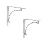Console di design appendiabiti da porta Console mensola modello Poro su acciaio massiccio | Acciaio inossidabile Finitura | portata 40 kg | von GedoTec Mobili