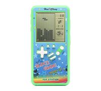 Console di gioco a blocchi retrò Console di gioco in mattoni con guscio colorato e schermo grande alimentato da giochi build 23 e con un corpo piccolo (Verde)