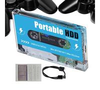 Console di gioco a cassette, mini gamepad, console tascabile, console arcade retrò ultra trasparente, di emulazione 70 con uscita TV, perfetta per l'esperienza classica a 8 bit e 16 bit