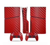 Console di gioco e controller Accessori Cover Skins per Sony PS5 Slim Disc Edition,Decalcomanie protettive per Playstation 5 Slim, guscio protettivo antigraffio, coperture in vinile. (Rosso)