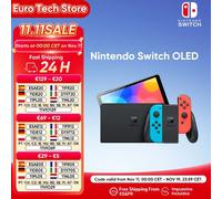 Console di gioco OLED Nintendo Switch con schermo OLED bianco o neon (64 GB) da 7 pollici, porta audio LAN migliorata con cavo