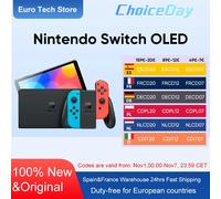 Console di gioco OLED Nintendo Switch con schermo OLED bianco o neon (64 GB) da 7 pollici, porta audio LAN migliorata con cavo