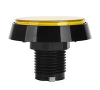 CONSOLE DI GIOCO PER MACCHINA GRU CON INTERRUTTORE A 3 PIEDI GRANDE PULSANTE PIATTO ROTONDO LUCE A LED PER MATERIALE ABS Robusto da 60 MM (Giallo+LED+interruttore a tre gambe)