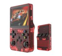 Console di gioco portatile con lettore video tascabile R36S,console di gioco portatile retrò,64/128 GB,oltre 21000 giochi classici integrati,sistema Linux open source,IPS da 3,5 pollici(rosso 128 GB)