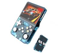 Console di gioco portatile R36S con schermo da 3,5"Doppi Joystick 3D,scheda TF da 64/128 GB e oltre 20000+ giochi classici Portatile Console retrò per Viaggi(Lake Blue,128GB)