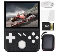 Console Di Gioco Portatile Retrò Mymini, Schermo IPS Da 3,5 Pollici, Giochi Portatili Integrati In Linux OpenGL Es 3.2,64G TF Card, Retro Console Di Gioco Portatile-Black||128GB