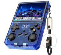 Console Di Gioco Portatile Retrò R36 Plus, 20000 Giochi Classici Integrati, Schermo IPS Da 4.0 Pollici Del Sistema Linux, Batteria Ricaricabile 3000mAh, Console Di Gioco Video Portatile-Blue||128GB