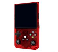 Console di gioco portatile retrò, R36MAX con schermo IPS da 4,0 pollici ForPSP Open-Source dual-system Arcade-Style, durata della batteria 6 ore (ROSSO)
