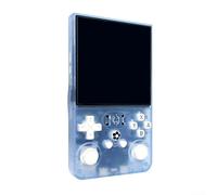 Console di gioco portatile retrò, R36MAX con schermo IPS da 4,0 pollici ForPSP Open-Source dual-system Arcade-Style, durata della batteria 6 ore (blu trasparente)