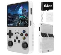 Console Di Gioco Portatile Retrò R36S-Display IPS Da 3,5 ", Batteria Da 3500mAh Da 21000 Giochi Classici, Mini Console Di Gioco Portatile Con Sistema Linux-White||64G