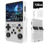 Console Di Gioco Portatile Retrò R36S-Display IPS Da 3,5 ", Batteria Da 3500mAh Da 21000 Giochi Classici, Mini Console Di Gioco Portatile Con Sistema Linux-White||128G