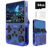 Console Di Gioco Portatile Retrò R36S-Display IPS Da 3,5 ", Batteria Da 3500mAh Da 21000 Giochi Classici, Mini Console Di Gioco Portatile Con Sistema Linux-Blue||64G